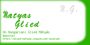 matyas glied business card